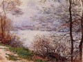 die Ufer der Seine Ile de la GrandeJatte Claude Monet Landschaft Strom